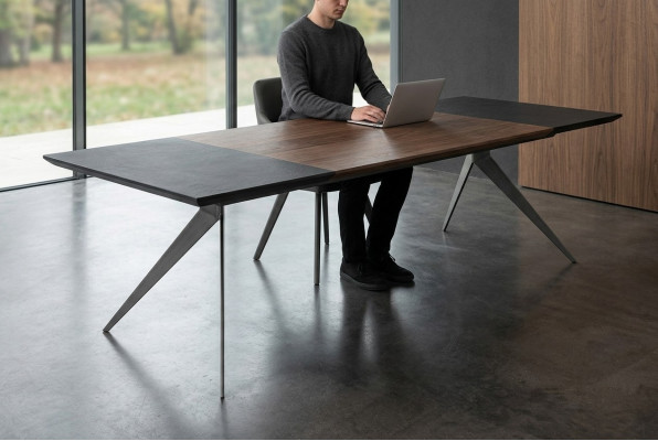 Groussen Konferenztisch Büro Miwwel Versammlungsdësch Büro Ariichtung Braun