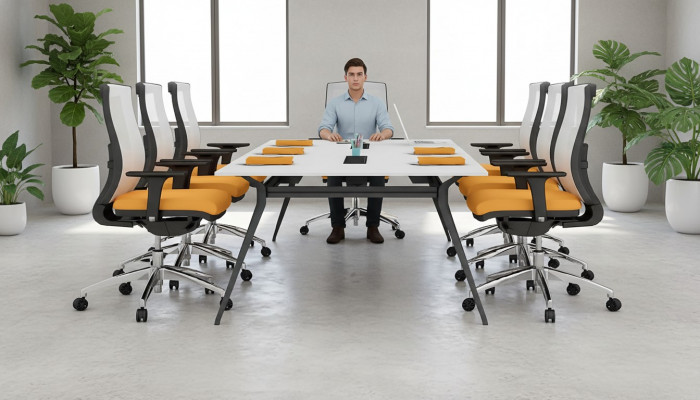 Bürosmiwwelen Dëscher Design Versammlung Konferenzdëscher Ariichtung Modern