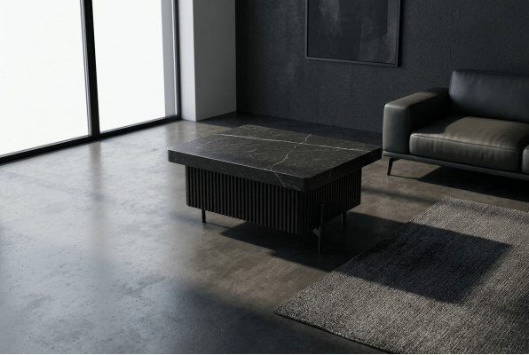 Schwaarze Büro Sofadësch Aarbechtszëmmermébel Design Dëscher Säitendëscher
