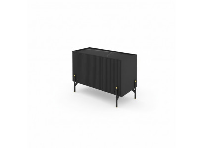 Kommode Sideboard Bürokommode Design Miwwelen Schaf Lowboard Büro Schwaarz