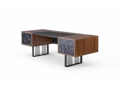 Massivholz Schreifdësch Aarbechtszëmmermiwwelen Büroanriichtung Designer Miwwelen