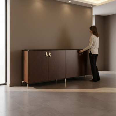 Säitenschaf Moderne Schaf Anrichte Bürosmiwwelen Holz Metall Miwwelen Luxus