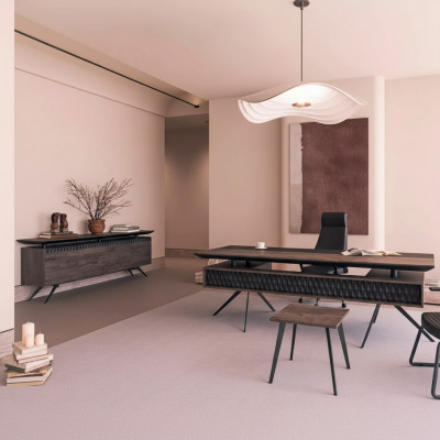 Aarbechtsraum Büro Schreifdësch Couchtisch Sideboard Modern Holz Brong