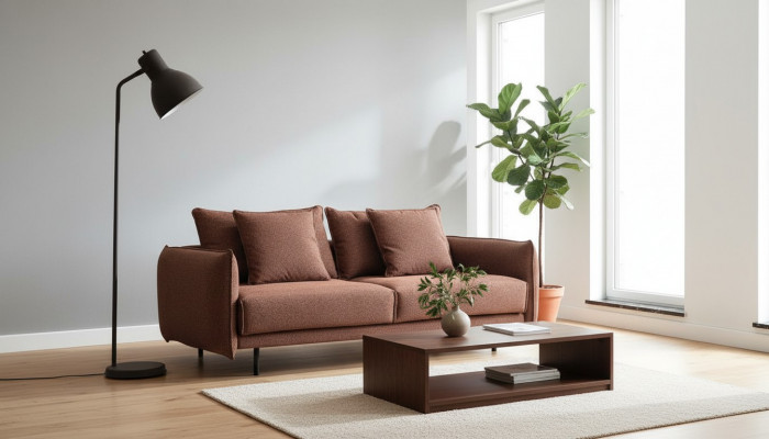 Wunnzëmmer Sofa Canapé Miwwelen Ariichtung Canapé brong Sofanen Canapéë nei