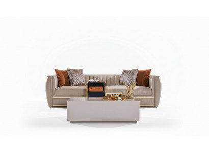 Wunnzëmmer Couchtische Design Dësch Holz Beige Stil Modernen Luxus Dëscher