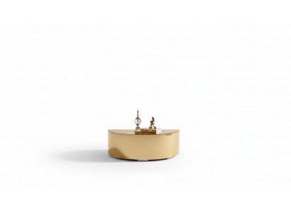 Wäiss Canapéset 3+1 Sëtzer Designer Ronnen Glas Déco-Tafel 3-Teile Set