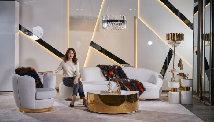 Modern Sofaaarbecht Wäissen Dräisëtzer Luxus Fauteuil Eedelt Couchdësch
