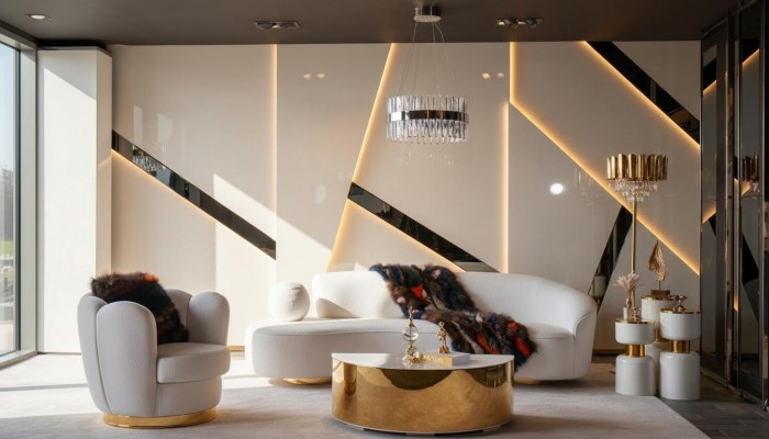 Modern Sofaaarbecht Wäissen Dräisëtzer Luxus Fauteuil Eedelt Couchdësch