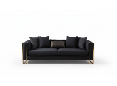 Sofa Garnitur Sofa Fauteuil 3+3+1 Plaze, Dësch, Trëppatedesch Set 5 Deeler