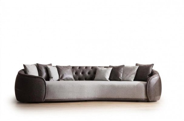 Luxusbank Sofa Canapé Wunnzëmmer Büro Miwwelen Textil Sofae 3-Sëtz.