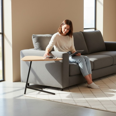 Luxus Wunnzëmmer Säitentafel Modern Miwwelen Material Holz mat Metall