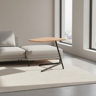 Luxus Wunnzëmmer Säitentafel Modern Miwwelen Material Holz mat Metall