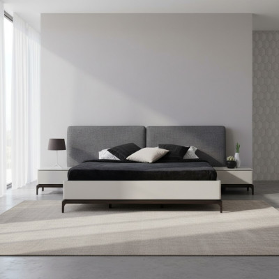 Modern Luxus Schlofzëmmer-Set Bett + 2x Nuetsdësch Hotel Miwwelen Better Loft