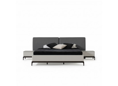 Modern Luxus Schlofzëmmer-Set Bett + 2x Nuetsdësch Hotel Miwwelen Better Loft