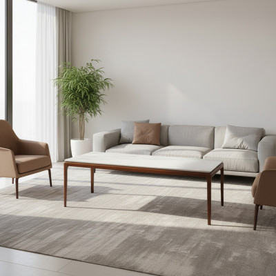 Modernen Dësch Wunnzëmmerdësch Couchtisch Kaffisdësch Designer brong