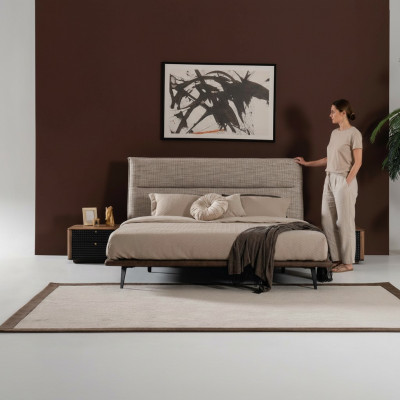 Italienesch Schlofzëmmer Bett 2x Nuetsdësch 3tlg. Luxus Stil Modern