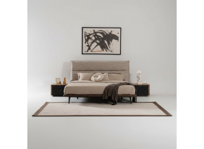 Italienesch Schlofzëmmer Bett 2x Nuetsdësch 3tlg. Luxus Stil Modern