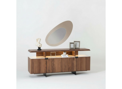 2-Stéck Luxus Holz Kommode Schaf Sideboard Anrichte Design Miwwel