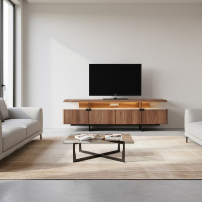 Luxus Lowboard RTV Regal Säitendësch TV Fernsee Stänner Schaf Miwwel