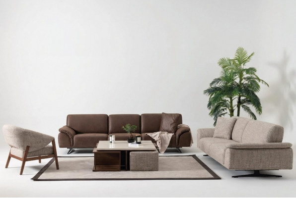 Sofagarnitur 3+3+1 Sëtz Couch Wunnlandschaft Garnitur Design Modern