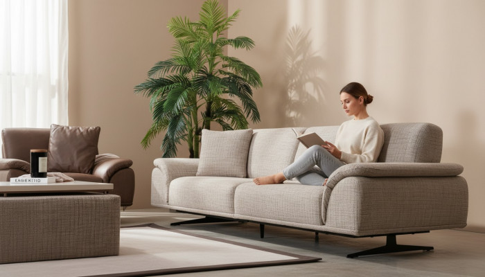Wunnenzëmmer Sofa 3 Sëtz Design Luxus Polster Canapé Modern Sofas 250cm