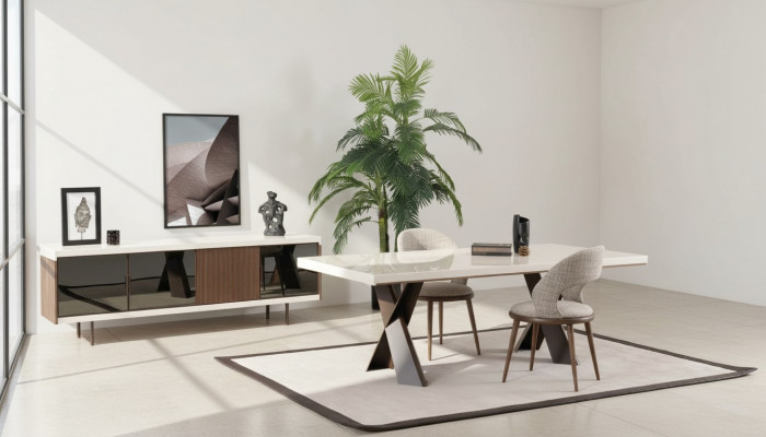 Iessdësch 4x Still Sideboard Grupp Iesszëmmer Garnitur 6tlg. Set Miwwelen