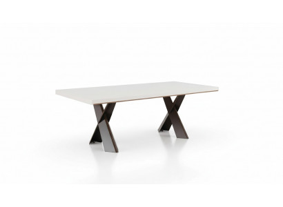 Iesszëmmer Iessdësch Dësch Metall Stil Modern Design Miwwelen Luxus nei Wäiss