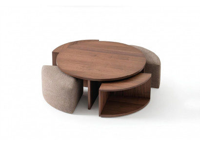 Couchtisch Kaffisdësch Living Zëmmer brong Luxus Design Holzdëscher Dësch
