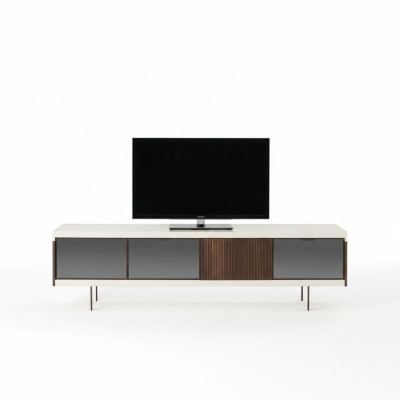 Lowboard RTV Regal Sideboard RTV Design Luxus Holz Wäiss Miwwelen 225cm