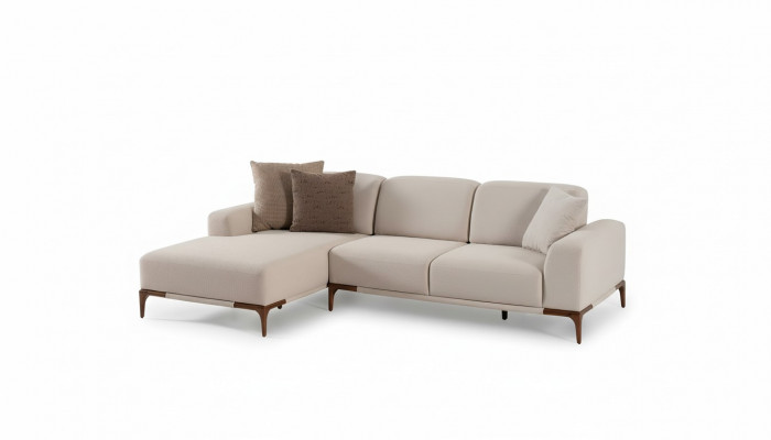 Wunnzëmmer Eckcouch L-Form Couch Polsterung Luxus Stil Couchen Design