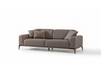 Wunnzëmmer Canapé Couch Dräi-Sëtzer Design Luxus Couchen Miwwelen brong