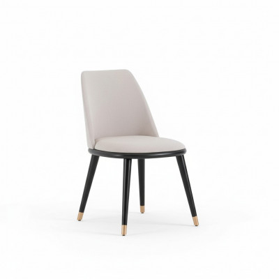 Designer Mega komfortabele beige Iesszëmmerstull am moderne Stil