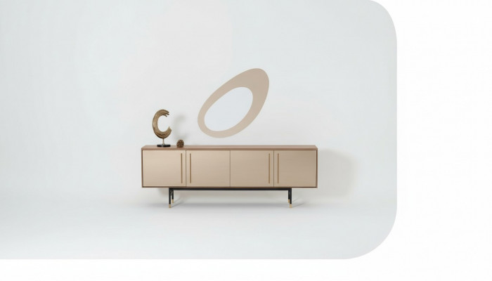 Wunnzëmmer Spigel Anrichte Schaf Edel Design Holz 2t. nei Luxus