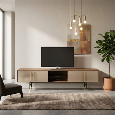 Lowboard RTV Regal Sideboard brong RTV Design Luxus Holz Miwwel 260cm