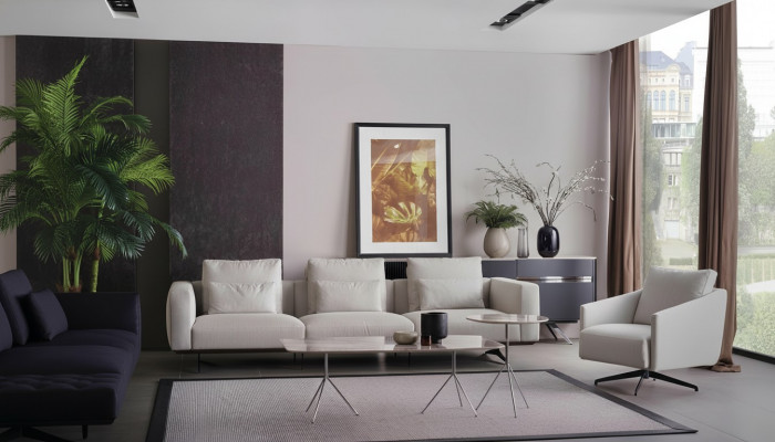 Sofagarnitur 4 1 2x Dësch fir d'Iesszëmmer Designer Canapéen Couchen Polster Sofas Modern