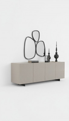 Wunnzëmmer Spigel Kommod Schaf Edele Design Luxus 2-Stéck. nei Beige