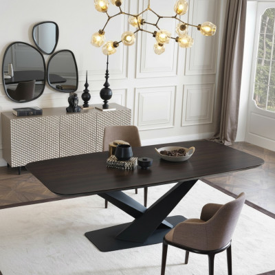 Iesszëmmer Holzdëscher Iessegruppeset Stullgrupp Neit 4x Design 5 Deeler.