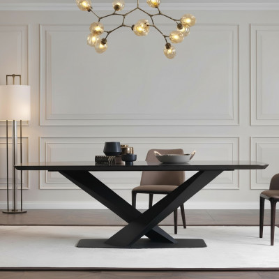 Luxus Iessdësch Design Dësch Iesszëmmer Dëscher Metall Design Miwwelen Nei