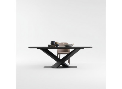 Luxus Iessdësch Design Dësch Iesszëmmer Dëscher Metall Design Miwwelen Nei