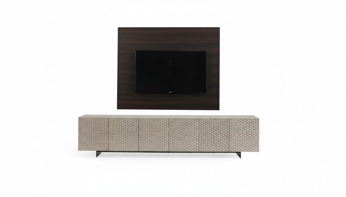 TV Mauer Paneel Verkleedung Holz Luxus rtv Wunnzëmmer Mauer Fernseh Miwwel