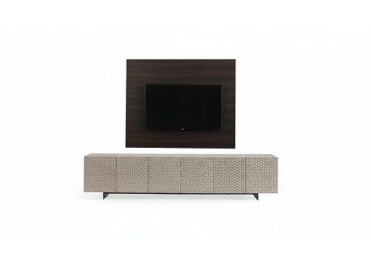 TV Mauer Paneel Verkleedung Holz Luxus rtv Wunnzëmmer Mauer Fernseh Miwwel