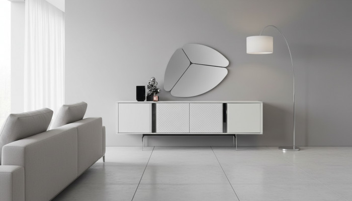 Moderne Wunnzëmmer Spigel Kommode Schaf Edel Design Luxus nei Gro 2tlg.