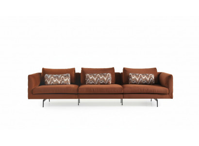 Wunnzëmmer Sofa 4 Sëtzer Couch Sëtz Polster Couchen Design brong