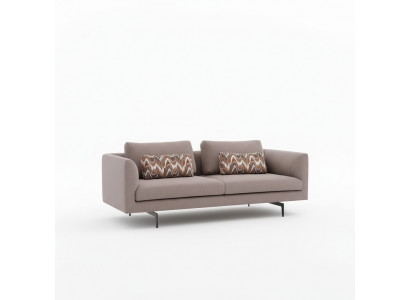 Wunnzëmmer Canapé Polster 3-Sëtzer Couche Sëtzgrupp Textil gro