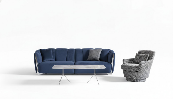 Sofagarnitur 4+1 Sëtz Couchtisch Sofa Sessel Sëtz Luxus Set 3 Stéck nei