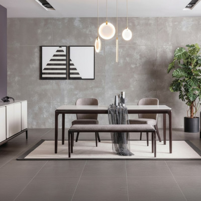 Iesszëmmer Iessdësch Luxus Miwwelen Design Material Holz Modern gro