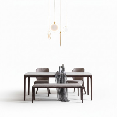 Iesszëmmer Iessdësch Luxus Miwwelen Design Material Holz Modern gro