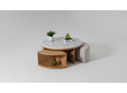 Wunnzëmmer Dësch Dësch Design Miwwelen Luxus Ariichtung Modern
