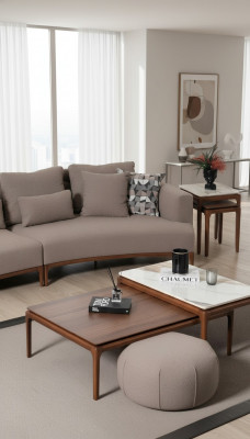 Wunnzëmmer 2x Couchdësch Dësch Luxus Design Miwwelen Braune Dëscher 2tlg.