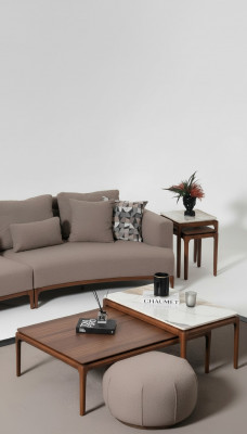 Wunnzëmmer 2x Couchdësch Dësch Luxus Design Miwwelen Braune Dëscher 2tlg.